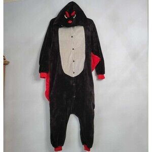 Unisex Bat One Piece Pajamas Costume Sleepwear Cozy Fleece Adult SM / Youth LG